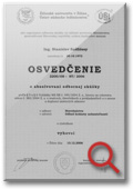 osvedčenie